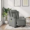 vidaXL Electric Massage Recliner Chair Dark gray Polyester Medium