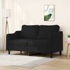 vidaXL 2-seater Sofa Black Fabric (100% polyester), metal, textilene