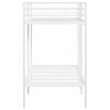 vidaXL Bunk Bed White Steel, mesh fabric Twin Bunk Bed Rectangular