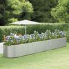 vidaXL Garden Raised Bed Silver Powder-coated steel Large