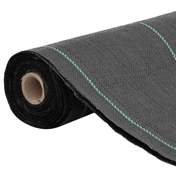 vidaXL Weed Membrane Black 100% Polypropylene Large