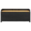 vidaXL Storage Bench Black Poly rattan 47.2 in Storage Bench