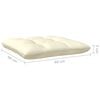 vidaXL Garden Footstool Honey brown, Cream