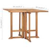 vidaXL Dining Table Teak Brown Teak hardwood Medium Foldable