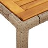 vidaXL Garden Table Set of 4 Beige PE rattan Standard
