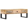 vidaXL Coffee Table Natural wood, Black Solid mango wood, Galvanized steel
