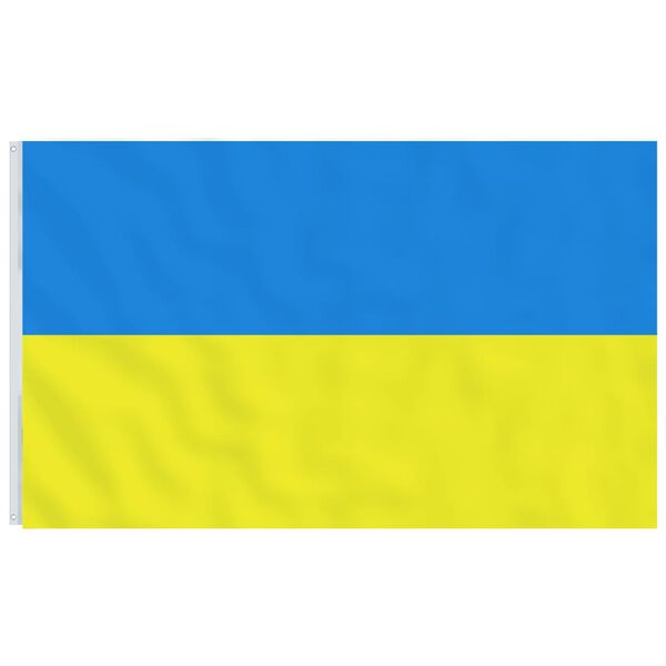 vidaXL Ukraine Flag Blue and Yellow 68D Polyester 35.4 x 59.1 in Tough