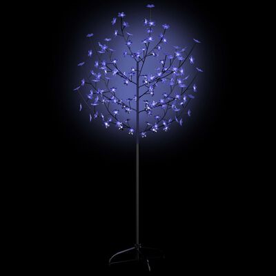 vidaXL Christmas Tree 120 LEDs Blue Light Cherry Blossom 5 ft