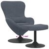 vidaXL Egg Chair with Footstool Dark Grey 24.80 x 28.74 x 35.43 in