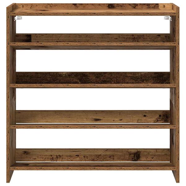 vidaXL Shoe Rack Old Wood Engineered Wood Compact Shoe Rack