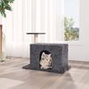 vidaXL Cat Tree Dark Gray Engineered Wood, Plush, Sisal 20.1 in Tall