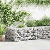 vidaXL Gabion Wall with Covers Galvanized Steel 354"x19.7"x19.7"