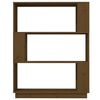 vidaXL Book Cabinet Honey brown Solid pine wood Medium Book Cabinet