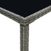 vidaXL Garden Bar Set Grey PE rattan, steel, tempered glass Large