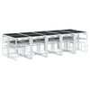 vidaXL Garden Dining Set White, Anthracite