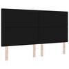 vidaXL Headboard with LED Strip Lights Adjustable Black 35.4" Velvet