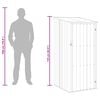 vidaXL Garden Shed Brown Galvanized Steel Medium Garden Shed