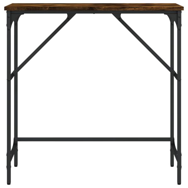 vidaXL Console Table Smoked Oak Engineered Wood, Metal