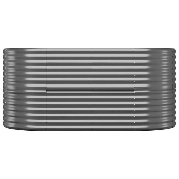 vidaXL Garden Raised Bed Anthracite Powder-coated steel 59.8x31.5x26.8 in