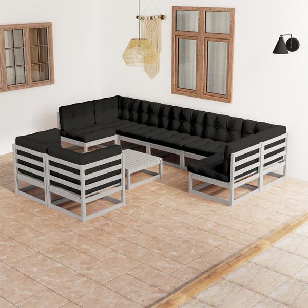 vidaXL Garden Lounge Set Grey, Anthracite