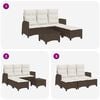 vidaXL Garden Sofa Set Brown PE Rattan Large Modular Garden Sofa Set