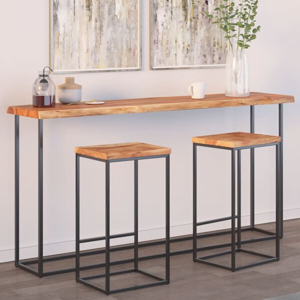 vidaXL Table Top Natural wood tones Solid acacia wood 63 x 15.7 in