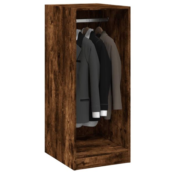 vidaXL Wardrobe Smoked oak Engineered wood Compact Wardrobe