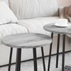 vidaXL Side Table Set 2 pcs Grey sonoma and Black 50 x 50 x 51 cm