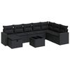 vidaXL Garden Sofa Set Black