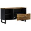 vidaXL TV Cabinet Honey brown, Black Solid mango wood, Engineered wood, Iron
