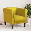 vidaXL Sofa Chair Yellow Velvet, Plywood, Solid Wood, Foam Single