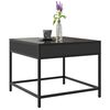 vidaXL Coffee Table Black Engineered wood Medium Coffee Table Square