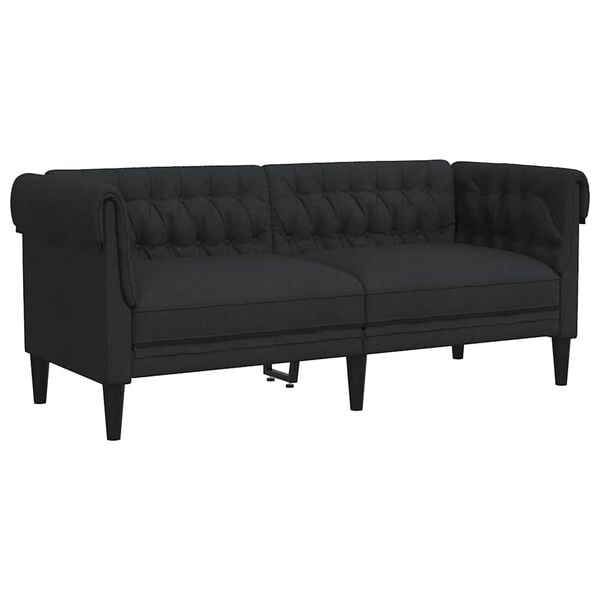 vidaXL Chesterfield Sofa Black