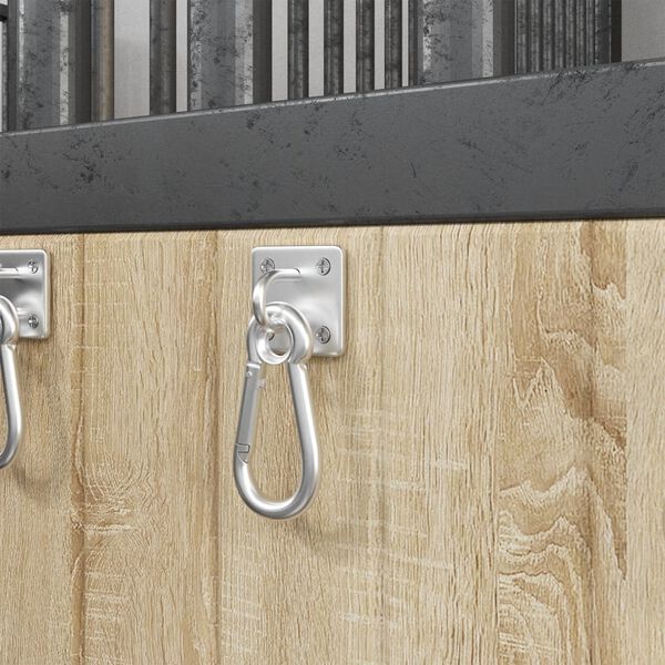 vidaXL Eye Plate Silver Steel Heavy Weight Endurance Eye Plates Other