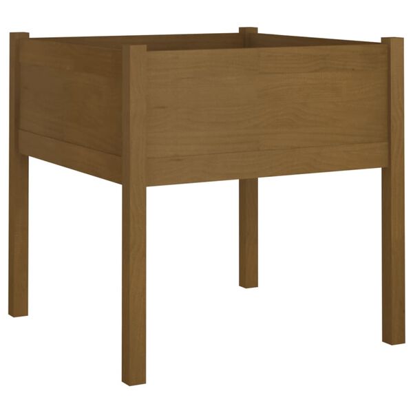 vidaXL Garden Planter Honey Brown Solid Pine wood 27.6x27.6x27.6 in
