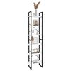 vidaXL Storage Shelf White Metal 82.7 in tall, compact width/depth