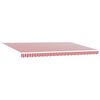 vidaXL Retractable Awning Red and White 196.85" x 118.11