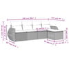 vidaXL Garden Sofa Set Grey PE rattan, Steel, Polyester Large Modular