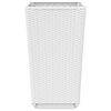 vidaXL Garden Planter Set of 2 White Polypropylene 12.8x12.8x22.4 in