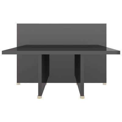 vidaXL Coffee Table High Gloss Gray 43.9"x19.7"x13" Chipboard