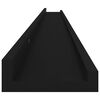 vidaXL Wall Shelf Set of 2 Black MDF 45.3 in wide Wall mounting