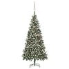 vidaXL Christmas Tree Green and white PVC 82.7 in Decorative Inlays