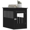 vidaXL Dog Crate Furniture Black Engineered wood, steel 21.7x31.5x26.8 in