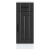 vidaXL Kitchen Base Cabinet Black Engineered wood Adjustable Feet