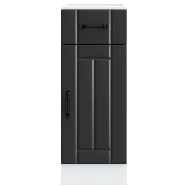 vidaXL Kitchen Base Cabinet Black Engineered wood Adjustable Feet
