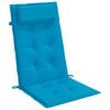 vidaXL Highback Chair Cushion Set of 2 Light Blue
