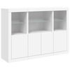 vidaXL Sideboard Set of 3 White Engineered wood, glass Large Sideboard