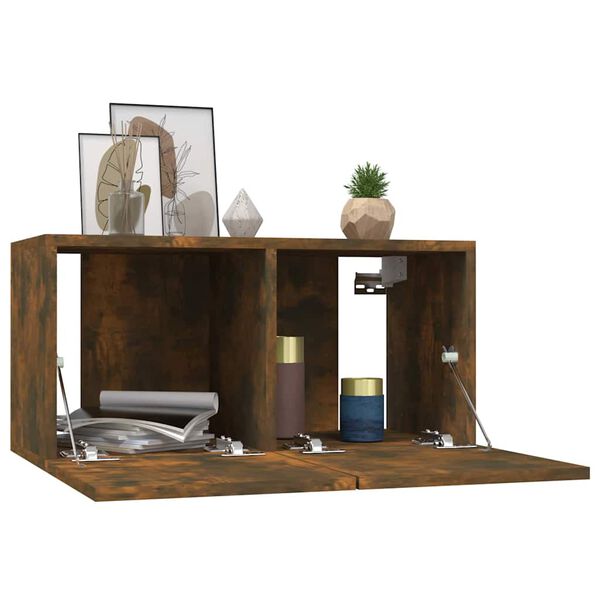 vidaXL TV Cabinet Set 2 pcs Brown 23.62 x 11.81 x 11.81 in