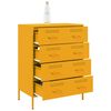 vidaXL Sideboard Mustard yellow Steel 26.8 in x 15.4 in x 35.0 in