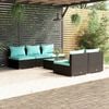 vidaXL Garden Lounge Set Black